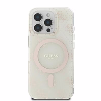 Guess IML 4G fonas Magnetinis dėklas telefonui iPhone 16 Pro - balta