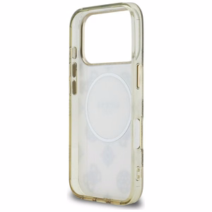 Guess IML Peony Dot MagSafe Dėklas for iPhone 17 Pro - smėlinis