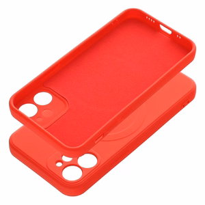 Silikoninis Mag Cover dėklas suderinamas su MagSafe IPHONE 12 Mini raudonas