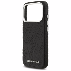 Karl Lagerfeld FW įspaustas Karl MagSafe dėklas telefonui iPhone 17 Pro – juodas