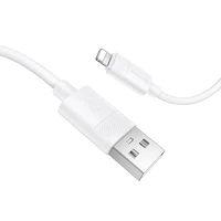 Borofone Cable BX123 Leya - USB to Lightning - 12W 2,4A 1 metre white