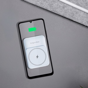 Krüger&Matz magnetinė belaidė išorinė baterija su laidu, 10000 mAh, mėlyna