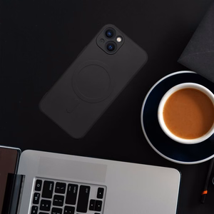 SILICONE MAG COVER magnetinis silikoninis dėklas telefonui, suderinamas su MagSafe, skirtas SAMSUNG A26, juodas