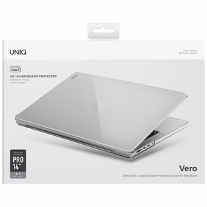 Uniq Vero Dėklas MacBook Pro 14" M1-M4 (2021-2024) - Skaidrus