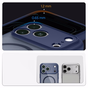 Spigen Ultra Hybrid MagSafe dėklas iPhone 18 Pro / 17 Pro, tamsiai mėlynas