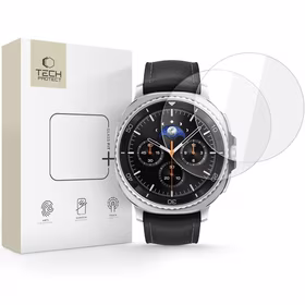 Tech-Protect Glass Fit+ 2 vnt. temperuotas stiklas skirtas Samsung Galaxy Watch 8 Classic 46 mm - skaidrus