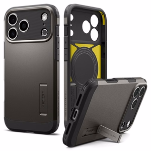Spigen Tough Armor T MagSafe dėklas, skirtas iPhone 17 Pro Max / 18 Pro Max, grafito spalvos
