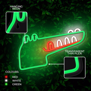 Neon PLEXI LED JURASSIC CROC žalias FLNJ03 Forever Light