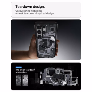 Spigen Ultra Hybrid Mag MagSafe Dėklas for Samsung Galaxy S26 Ultra Zero One - Clear juodas