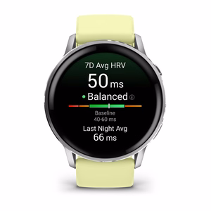 Išmanusis laikrodis Garmin Venu 4 45mm sidabrinis/citrinos