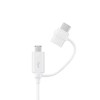 Samsung Combo EP-DG930DWEGWW kabelis USB-A / micro USB - USB-C 1.5m - baltas