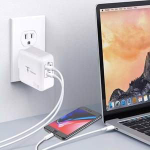 SIENINIS ĮKROVIKLIS T-PHOX MEGA T-PP09 GAN PD 65W USB/USB-C BALTAS