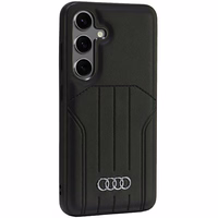 Audi Sintetinės odos Magnetinis dėklas telefonui S24 S921 juodas/juodas kietas dėklas AU-TPUPCMS24-Q5/D1-BK