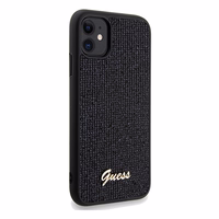 Guess Disco Metalinis užrašas dėklas telefonui iPhone 11 / Xr - juodas
