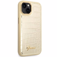 Guess GUHCP14MHGCRHD iPhone 14 Plus 6.7 "auksinis/auksinis kietas dėklas Croco Collection