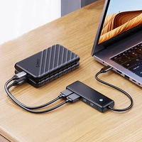 Orico PAPW4A-C3 USB-A Hub prijungimo stotelė 4x USB-A 3.0 - juoda