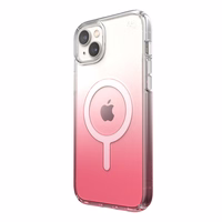 Speck Presidio Perfect-Clear + Ombre + MagSafe - iPhone 15 Plus / 14 Plus dėklas with MICROBAN Coating (Clear / Vintage Rose Fade)
