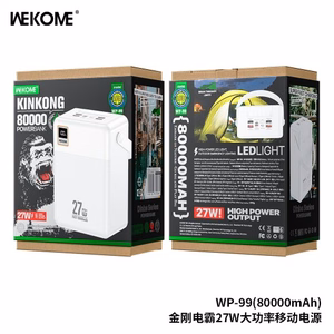 Išorinė baterija WK Design „WP-99“ balta 80000mAh (27W)