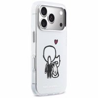 Karl Lagerfeld Karl & Choupette Back MagSafe Dėklas for iPhone 17 Pro Max - Clear