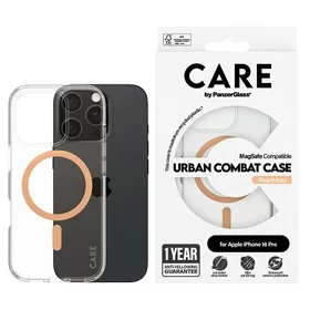 CARE by PanzerGlass Flagmano dėklas telefonui iPhone 16 Pro 6.3" persikinis Magnetinis 1374