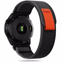 TECH-PROTECT NYLON GARMIN FENIX 5 / 6 / 6 PRO / 7 JUODAS/ORANŽINIS