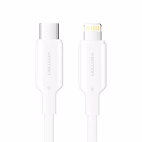 USB-C į Lightning kabelis 3A 480Mbps 1m BALTA