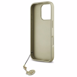 Guess 4G Charms Kolekcijos dėklas iPhone 16 Pro - juodas