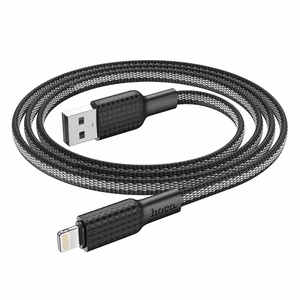 Kabelis USB A į Lightning Hoco 2,4A 1 m X69 juodas baltas