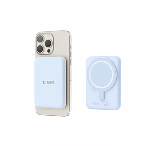 Tech-Protect LifeMag PB10 išorinė baterija su MagSafe 5000mAh 15W USB-C prievadas - mėlyna + USB-C kabelis