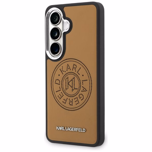 Karl Lagerfeld dėklas Perforated KL MagSafe Samsung Galaxy S26 Plus rudas