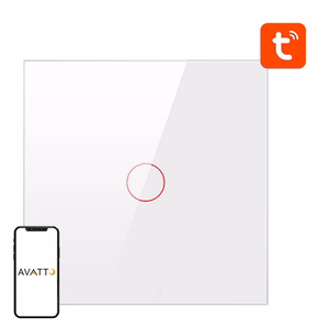 Išmanusis šviesos jungiklis ZigBee Avatto ZTS02-EU-W1 1 Way TUYA (baltas)