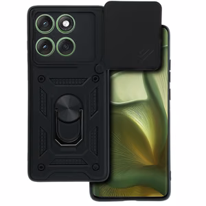 Slide Camera Armor dėklas telefonui Motorola Edge 60 5G, juodas