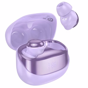 HOCO belaidės ausinės Bluetooth TWS EW200 violetinės