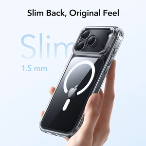 ESR Classic Hybrid Kickstand Magnetinis dėklas telefonui iPhone 17 Pro Max - skaidrus