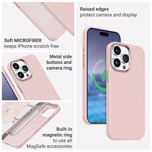 Crong Color Cover LUX Magnetic dėklas, skirtas iPhone 15 Plus, suderinamas su MagSafe, mėlynas