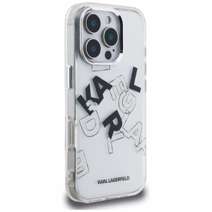 Karl Lagerfeld IML eskizuota grafika dėklas telefonui iPhone 16 Pro - skaidrus