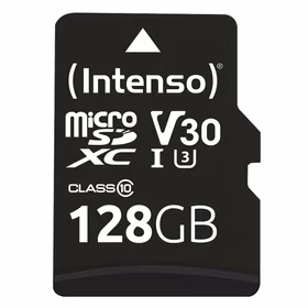 Intenso Micro SDXC 128GB C10 atminties kortelė su adapteriu