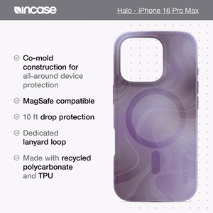 Incase Halo Case dėklas su MagSafe, skirtas iPhone 16 Pro Max, „Tidal Ocean“ spalvos
