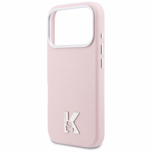 "Karl Lagerfeld Karl Head" logotipas "MagSafe" dėklas "iPhone 17 Pro Max" - rožinis