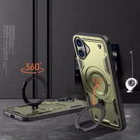 Hybrid Armor Trendy dėklas telefonui su MagSafe iPhone 16 Plus - žalias