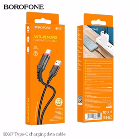 USB Kabelis Borofone "BX67" juodas "Type-C" 100cm