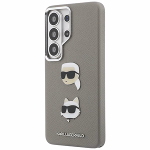 Karl Lagerfeld dėklas Saffiano Double Heads Metal Samsung Galaxy S26 Ultra sidabrinis