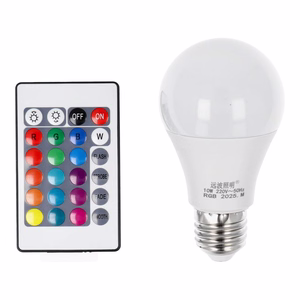 LED RGB 10W E27 A60 įvairiaspalvė lemputė