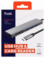 Trust Halyx USB 3.2 Gen 1 (3.1 Gen 1) Type-C 104 Mbit/ai Aliuminis