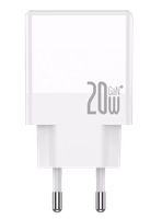 JELLICO Sieninis įkroviklis EU57 PD 20W 1xUSB-C + 1xUSB QC3.0 baltas