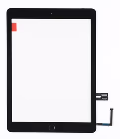 Lietimui jautrus stikliukas iPad 2018 9.7 (6th) Black su home mygtuku ir laikikliais ORG