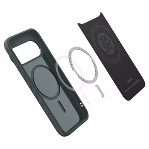 „Spigen Liquid Air (Mag Fit)“ dėklas „Google Pixel 11 Pro“, žalias („Abyss Green“)