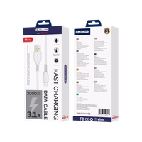 JELLICO laidas KDS-32 Micro USB 3.1A 2M Baltas