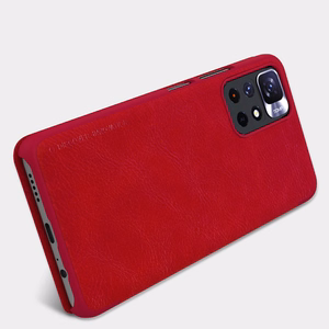 Nillkin Qin dėklas atverčiamas dėklas Xiaomi Redmi Note 11T 5G / 11S 5G / 11 5G (Kinija) / Poco M4 Pro 5G - juodas