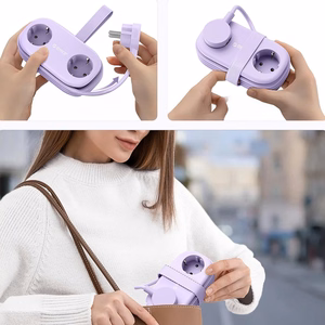 Orico AP3 65W GaN 6in1 maitinimo blokas 2x AC + 2x USB-A + 2x USB-C - violetinis